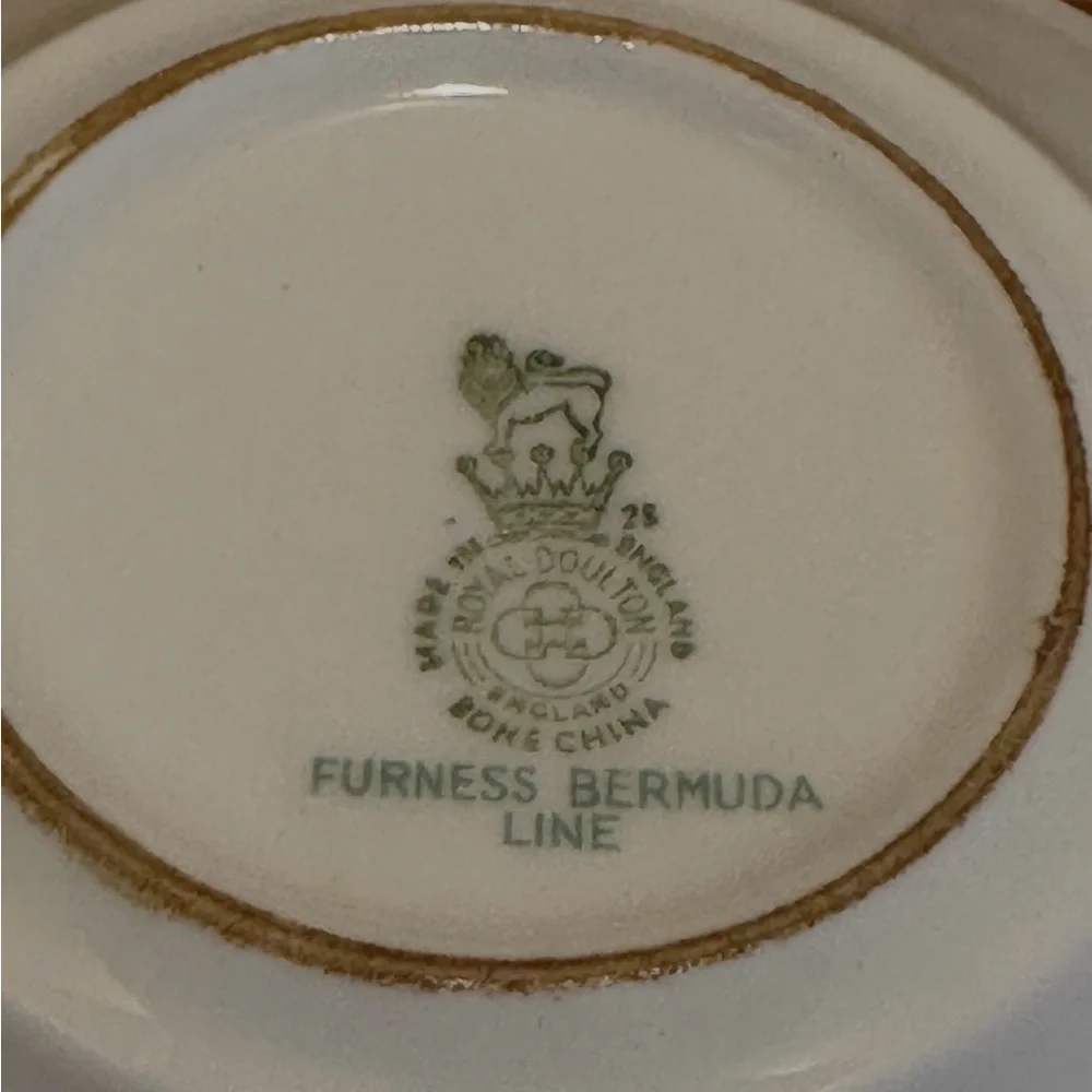 Small Floral Trinket Plate. Furness Bermuda Line. Ring Dish Vintage
